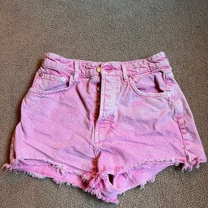 Pink Zara Jean Shorts